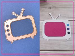 Retro TV  - Stanzschablone