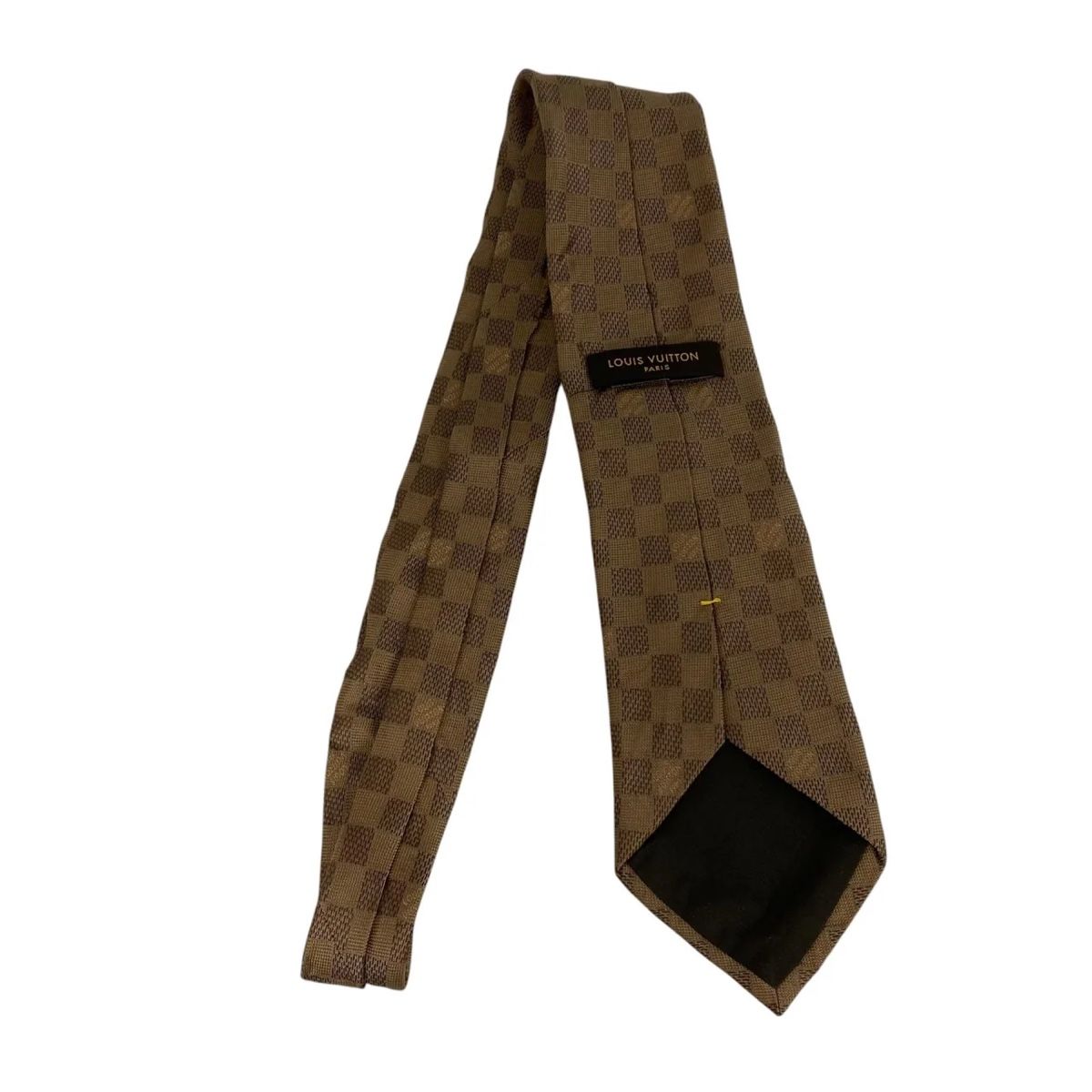 Louis Vuitton Cravatte: Original Louis Vuitton Silk Tie Damier Pattern Brown – Usato da Winterthur venduto da Atelier.W.Maison 8