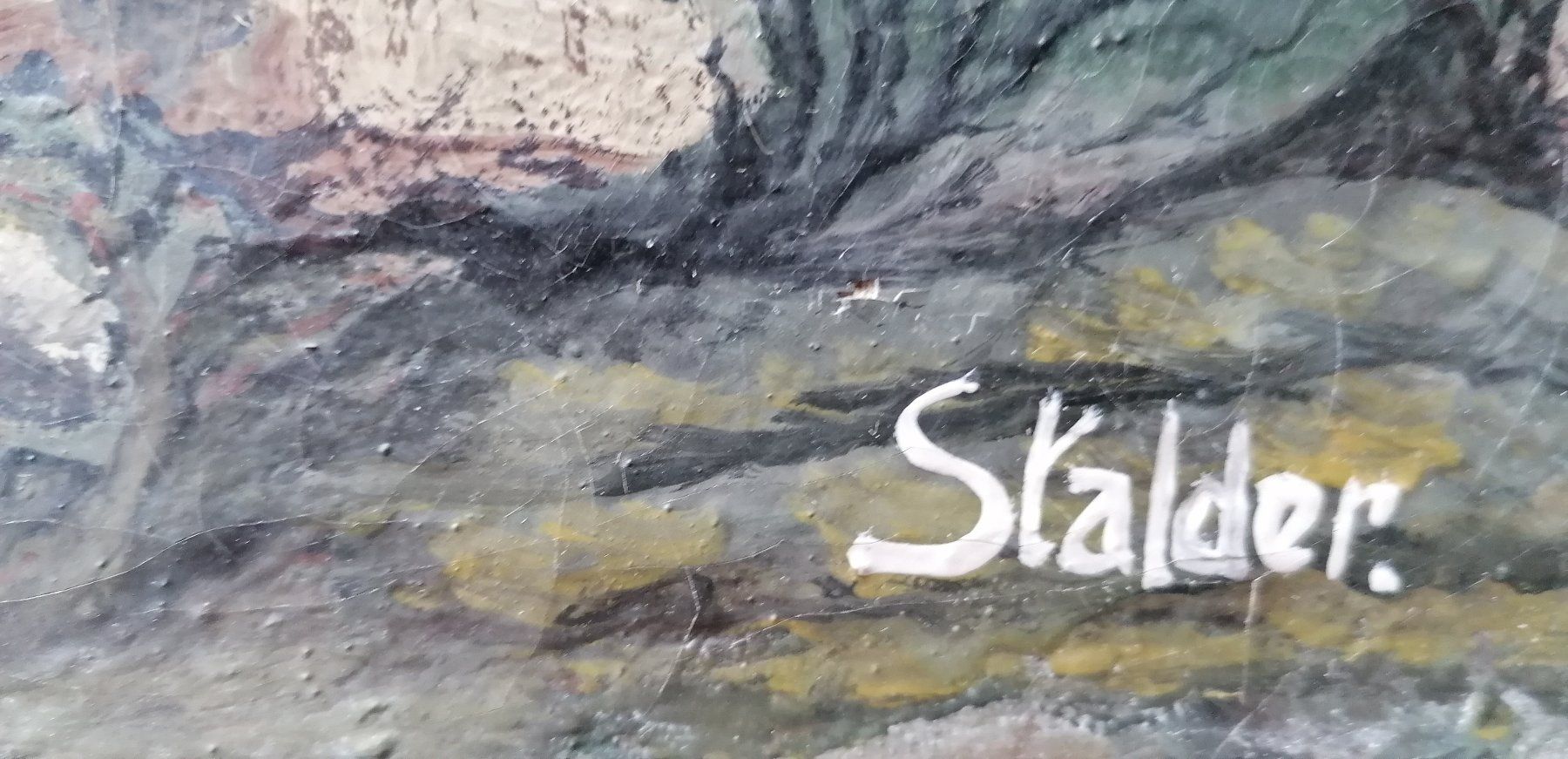 Dipinti: Ölbild - Stalder - Berglandschaft mit wunderschönem Rahmen – Usato da Krattigen venduto da markus63 2