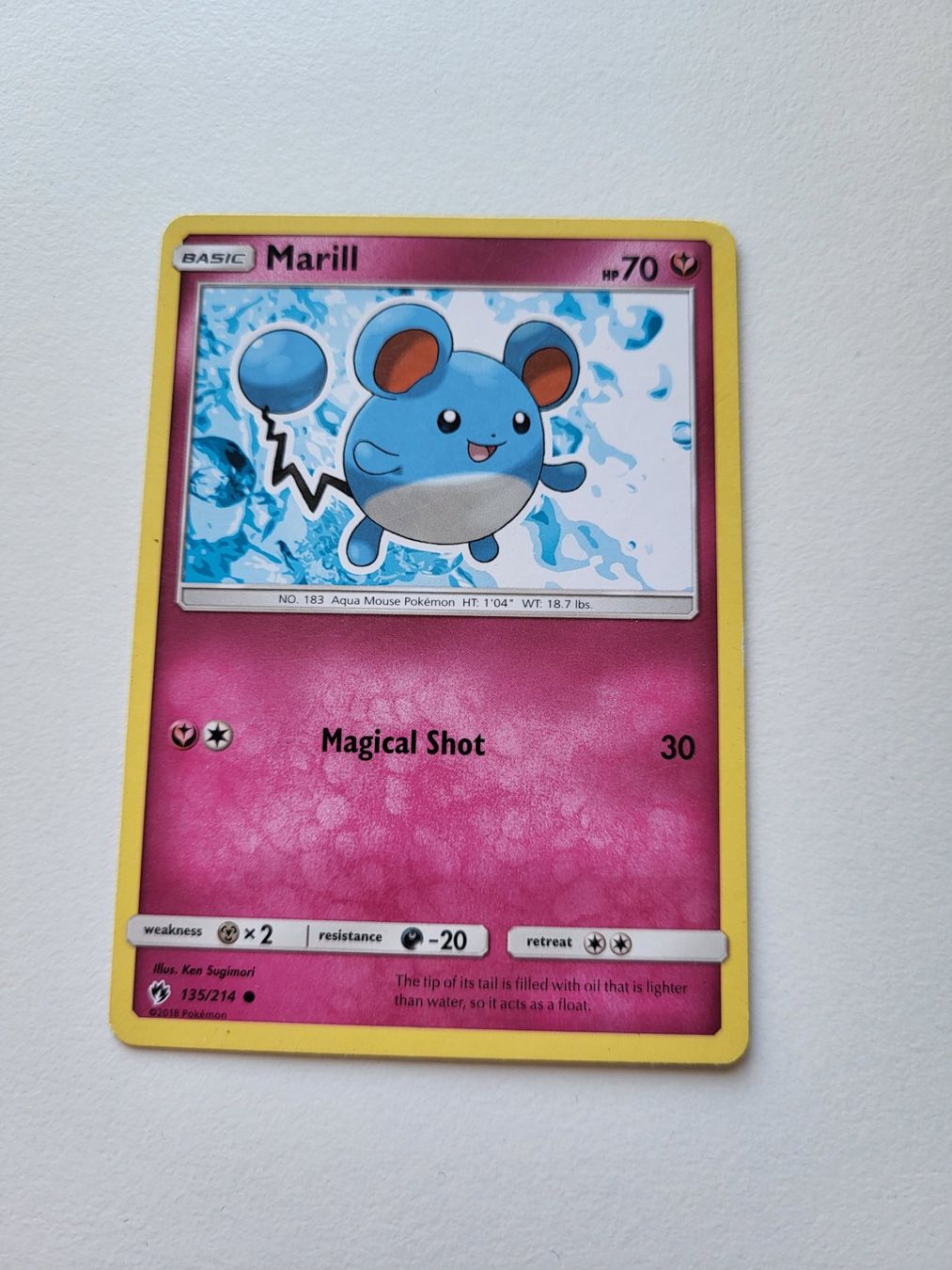 Pokémon Carte collezionabili: Marill (Lost Thunder 135/214) – Usato da Erlenbach ZH venduto da ram_mjn5