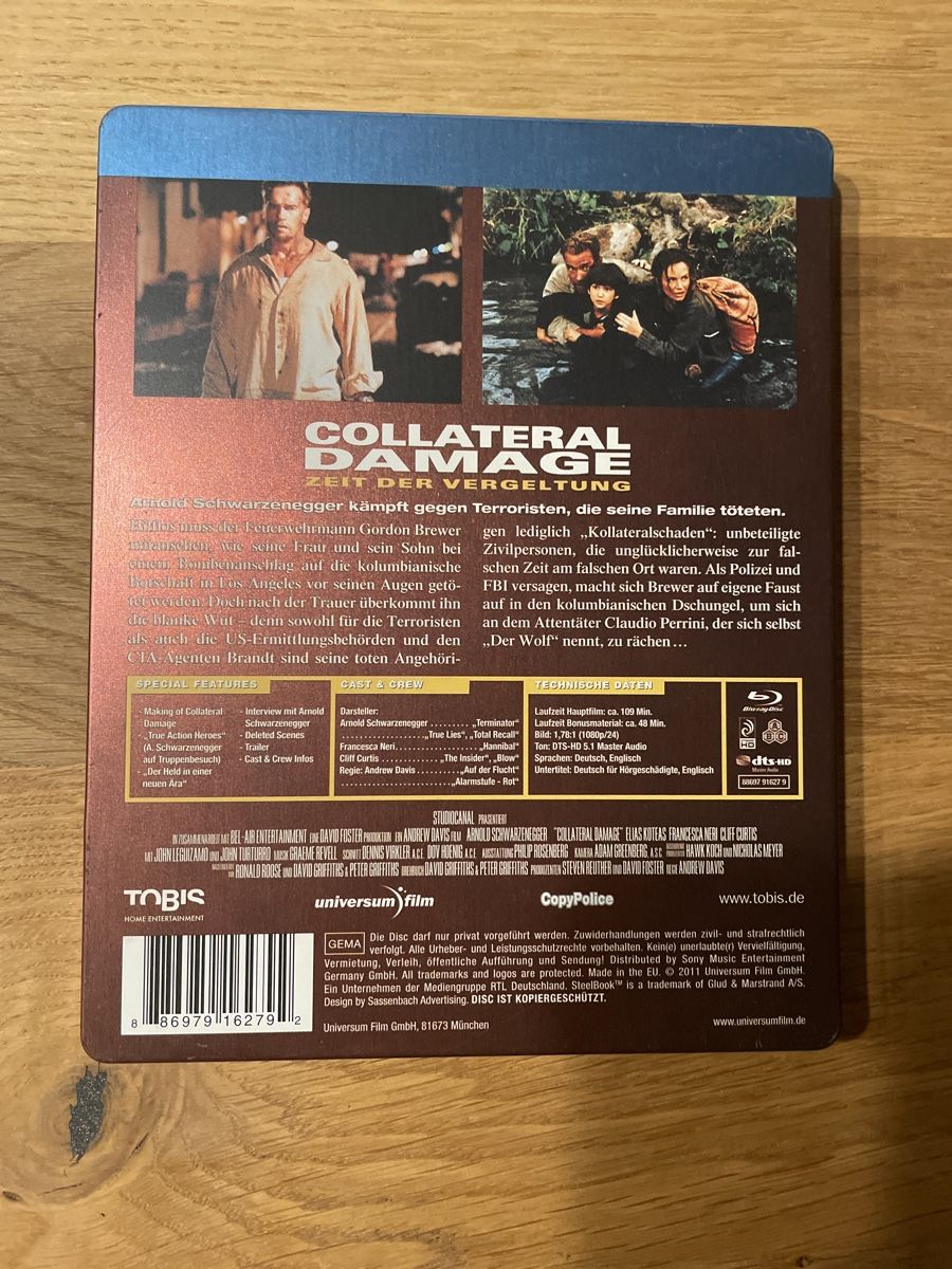 Tutti i DVDs: Collateral Damage (2002) BluRay Steelbook – Usato da Hagendorn venduto da masterchieff 1