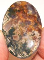 Cabochon L-9652 – Grauer Moos Achat 41,5X28mm