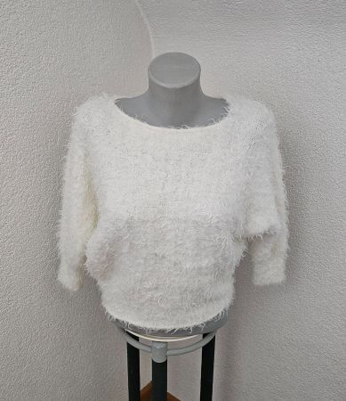 flauschiger leichter Pullover Gr. XS / S Zebra