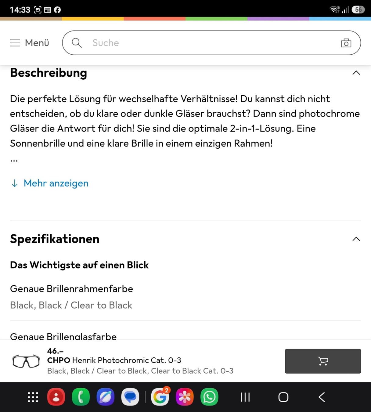 Lunettes & Verres: Velo oder sonstige Sportbrille Henrik Back – Neuf avec emballage d'origine à Wikon par Speedy_li 1