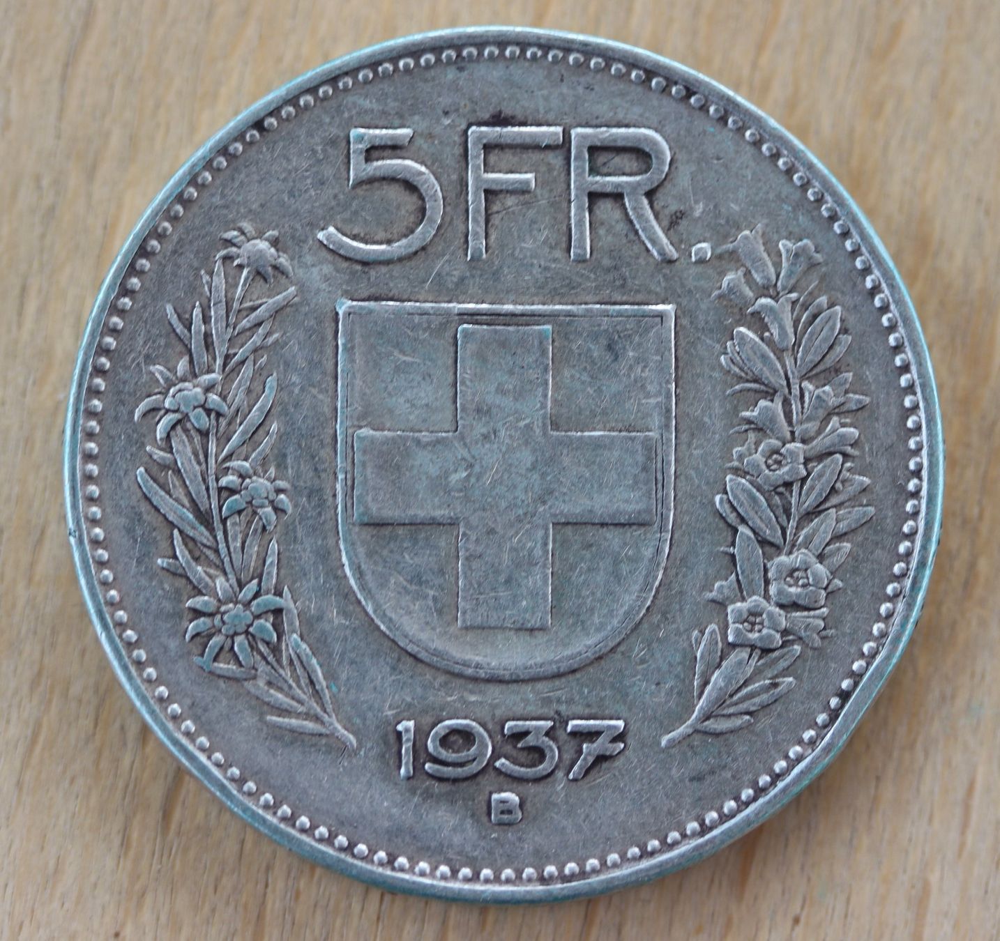 Tutti le monete: 5 CHF 1937 – Usato da Rheinfelden venduto da Fitscherella
