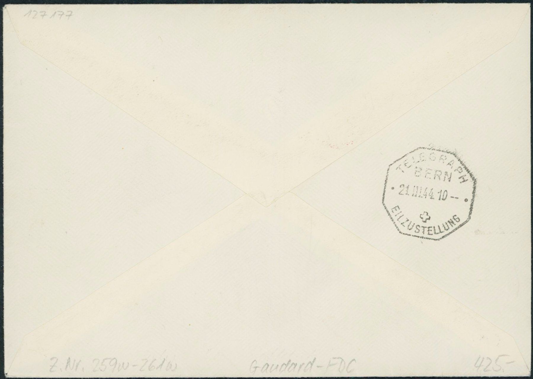 Tutti i francobolli: 1944 - Olympiade - Ersttagsbrief FDC ET - Gaudard – Usato da Schindellegi venduto da leecollect 1