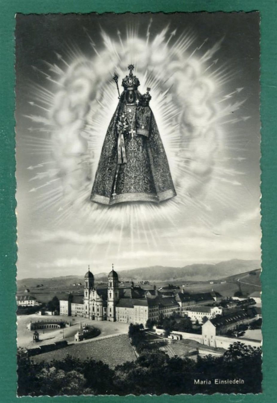 Ansichtskarten: Maria Einsiedeln, gelaufen, ca, 1939 – Gebraucht aus Sargans von Hausi1951