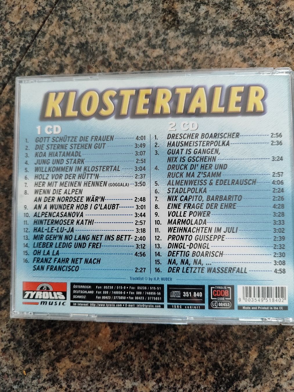 CD: CD, Doppel-CD, Klostertaler – Usato da Madiswil venduto da marmotte63 1