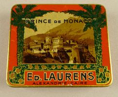 ED. LAURENS, PRINCE DE MONACO 20 CIGARETTES ALTE BLECHBÜCHSE
