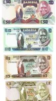 Zambia Set 4 Stk 2-50 Kwacha ND 1980 UNZ