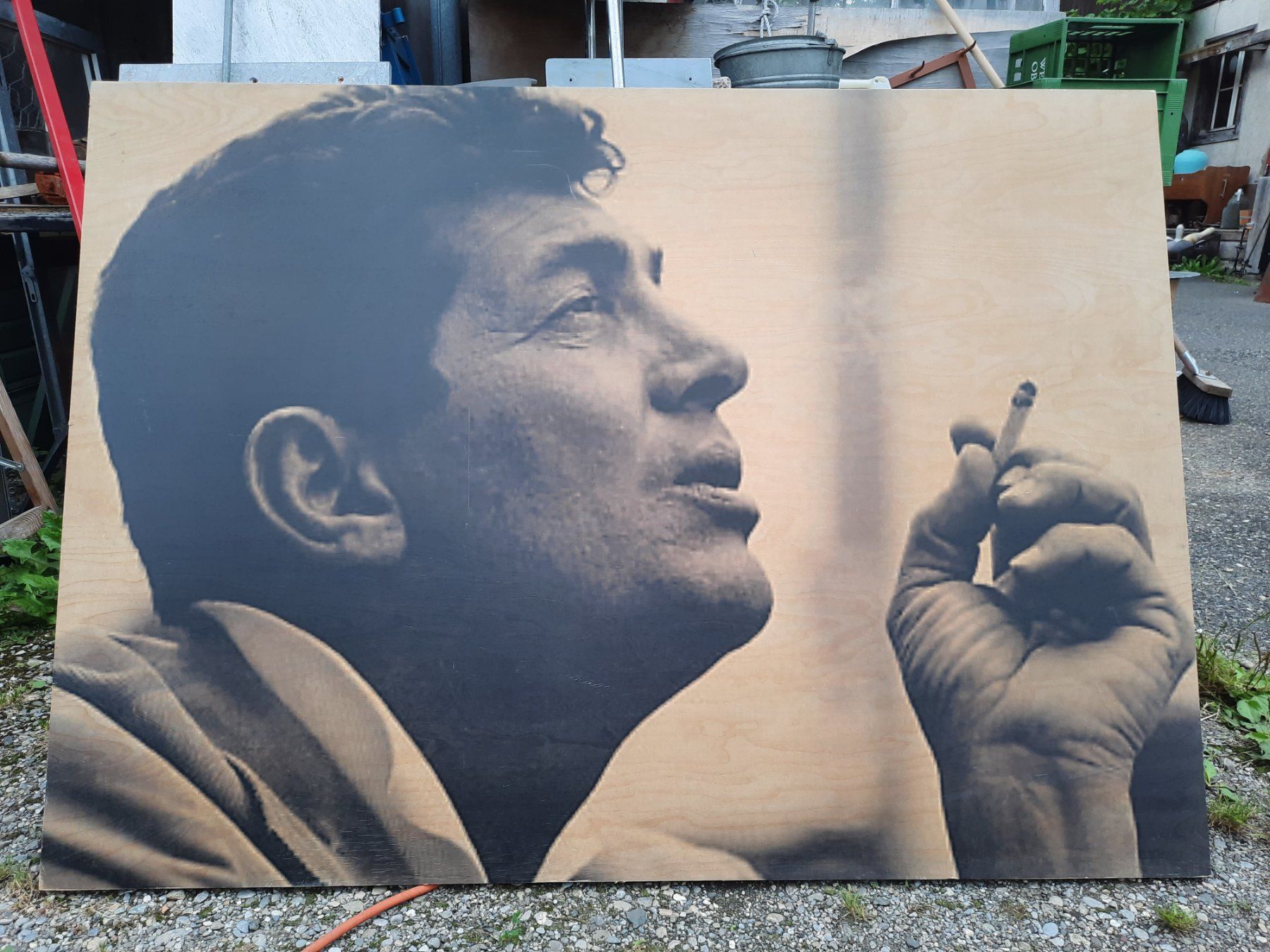 Foto & Immagini: Dean Martin Holzbild einzigartig – Usato da Weinfelden venduto da JoeBaer