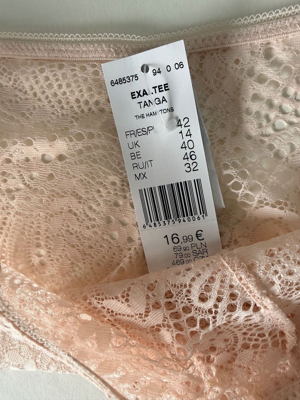 Etam Altra biancheria intima: ETAM, Tanga EXALTEE, Grösse 40, Farbe Hellrosa – Nuovo e nell'imballaggio originale da Rudolfstetten venduto da gst_g7xl 1