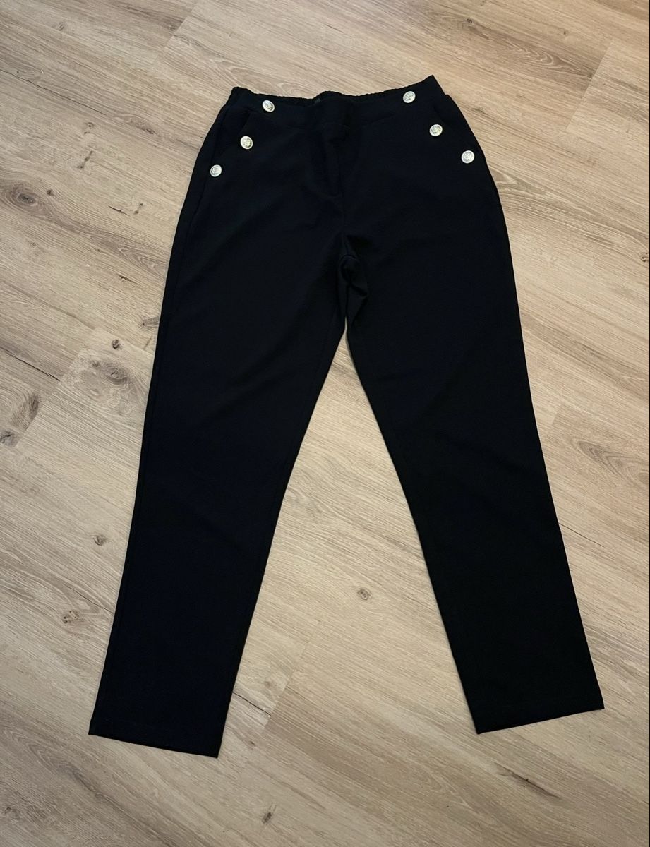 Pantaloni: NEU! leichte Stoffhose schwarz- Gr. L – Usato da Escholzmatt venduto da Sarah_
