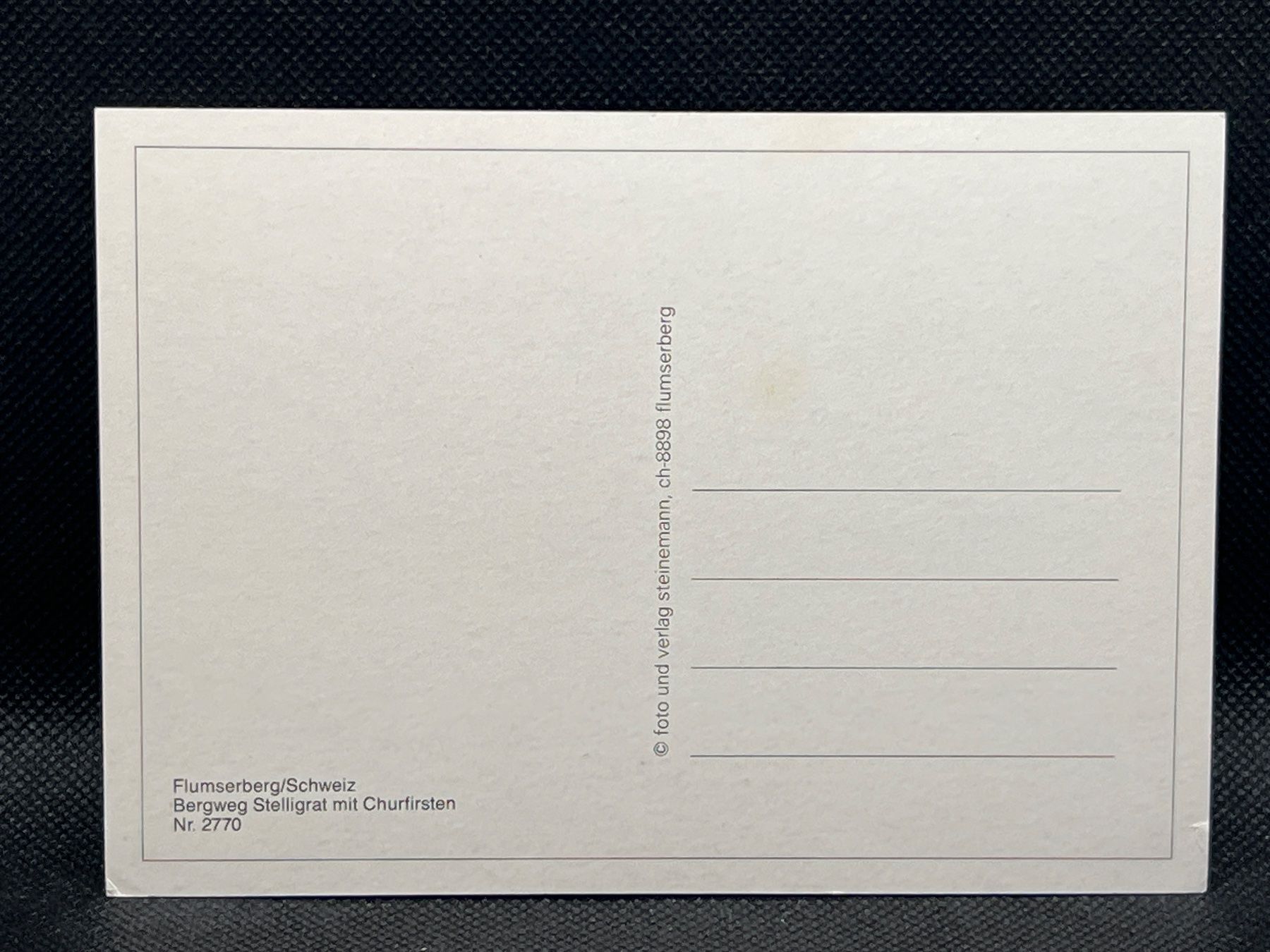 Cartoline postali: Flumserberg: Bergweg Stelligrat mit Churfirsten – Usato da Widnau venduto da Brusi9 1