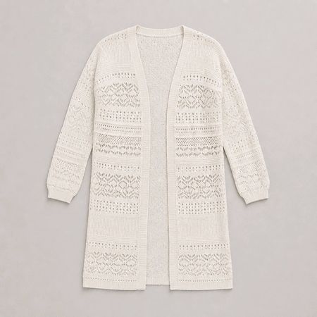 NEU! Strick Jacke / Mantel Gr. XS Boho Crochet Coachella