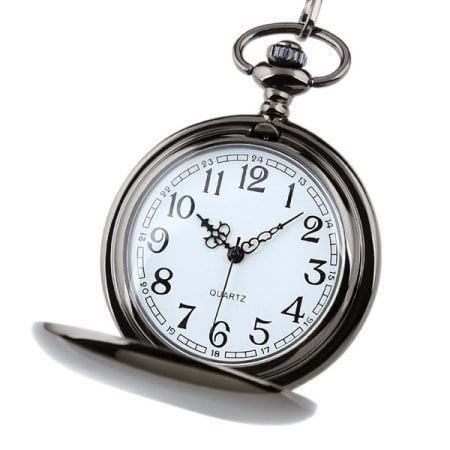 Orologi: Taschenuhr schwarz mit Kette – Nuovo e nell'imballaggio originale da Diepoldsau venduto da preisparadies-ch 4