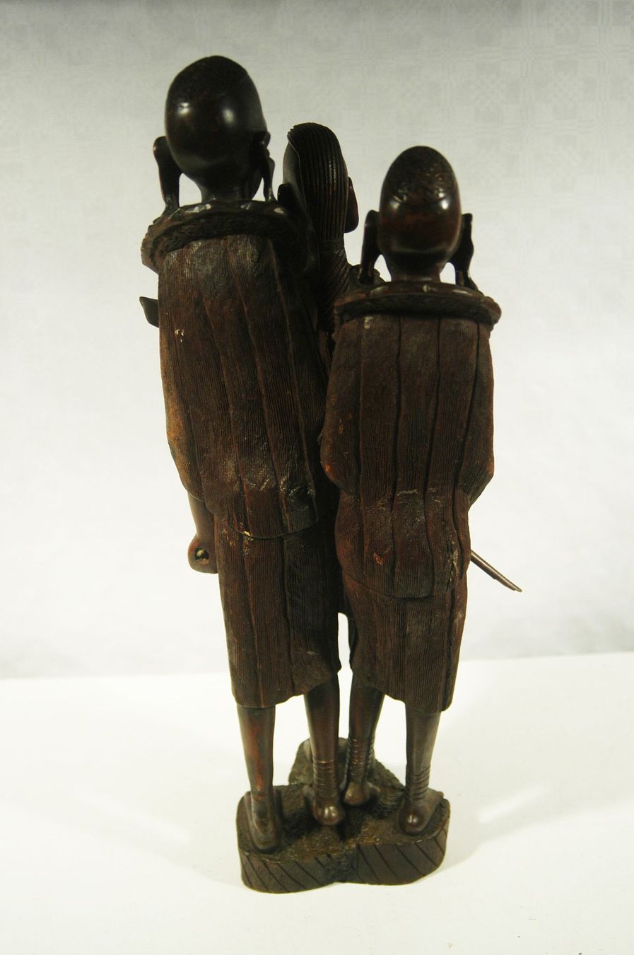 Figuren: Massai Gruppe Holz geschnitzt Kunstobjekt – Gebraucht aus Herisau von Wisen 5
