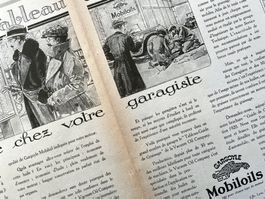 Mobiloil Motor Oil - 4 Alte Werbungen / Publicités 1920