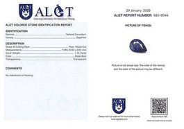 Saphir Bleu Royal 1.15 ct - Certifié ALGT (Anvers)