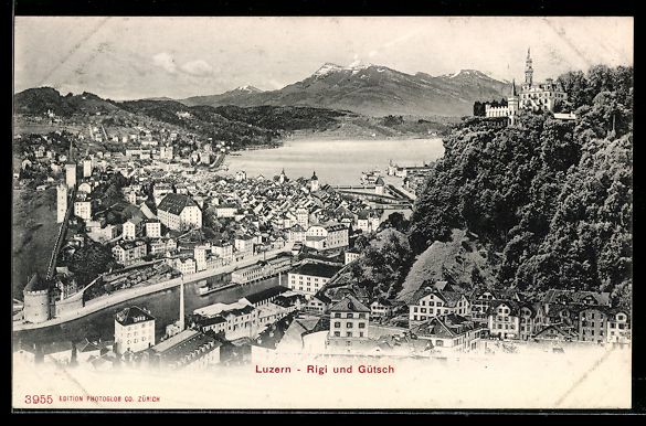 Ansichtskarten: AK Luzern, Rigi und Gütsch – Gebraucht aus Berlin von bartko-reher
