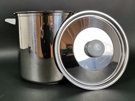 Suppentopf mit Deckel aus Edelstahl D=24cm H=25cm