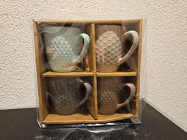 Neu - Kaffeetassen H:9cm 4Stk (Verp. Beschädigt)