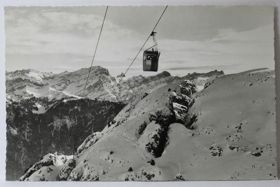 Cartoline postali: Téléférique Leysin-Berneuse, vers 1950 – Usato da Frauenfeld venduto da POML
