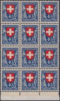 1923, J28 (PJ, SCHWEIZ) 12er-Block, postfr. **. Kat: 360.-+