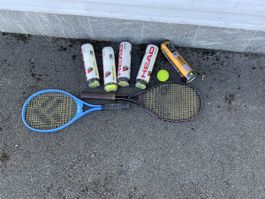 Tennis Set Adidas TecnoPro Head Baelle gebraucht