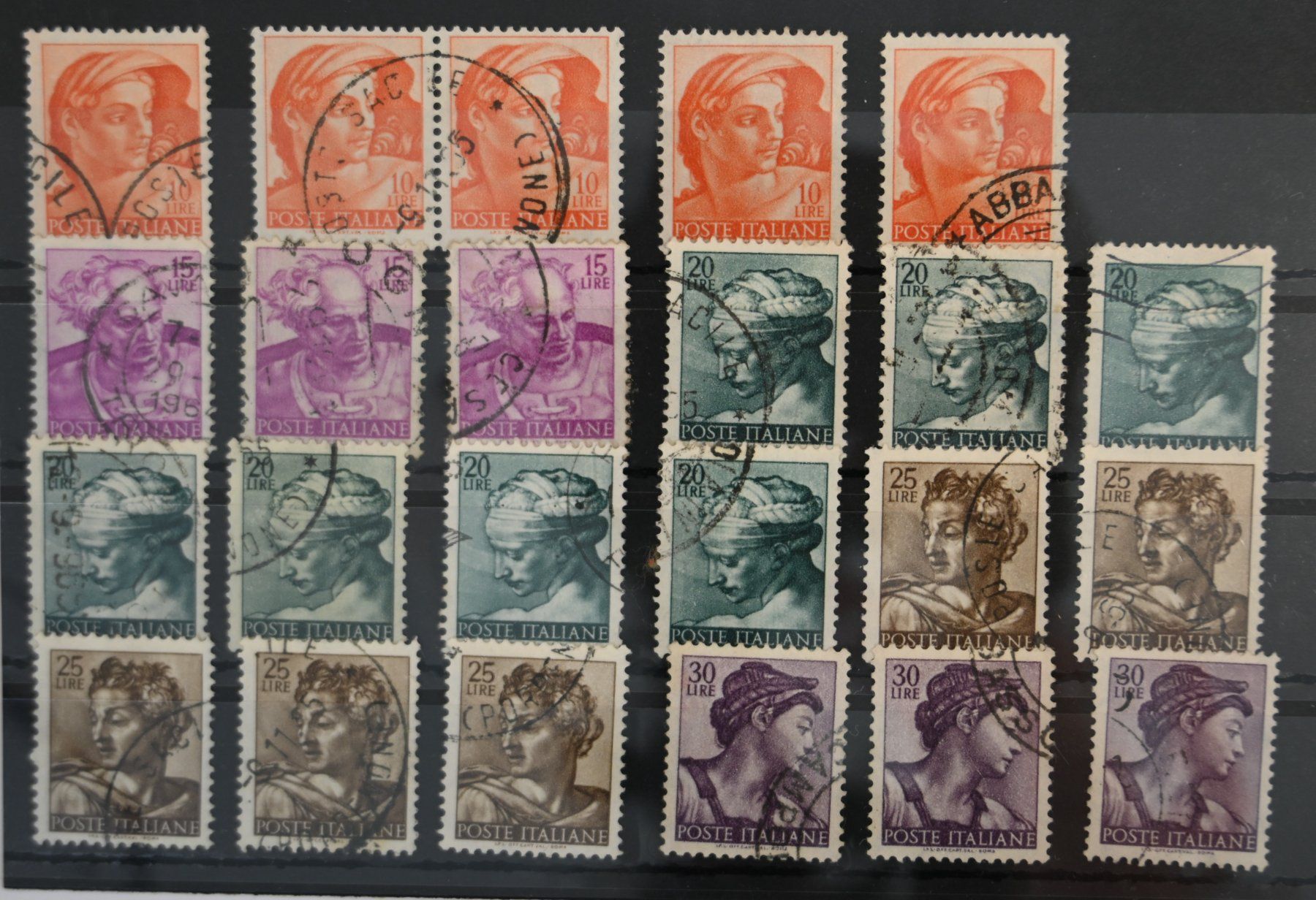 Alle Briefmarken: Briefmarken Italien ab 1.- – Gebraucht aus Winterthur von Rwa