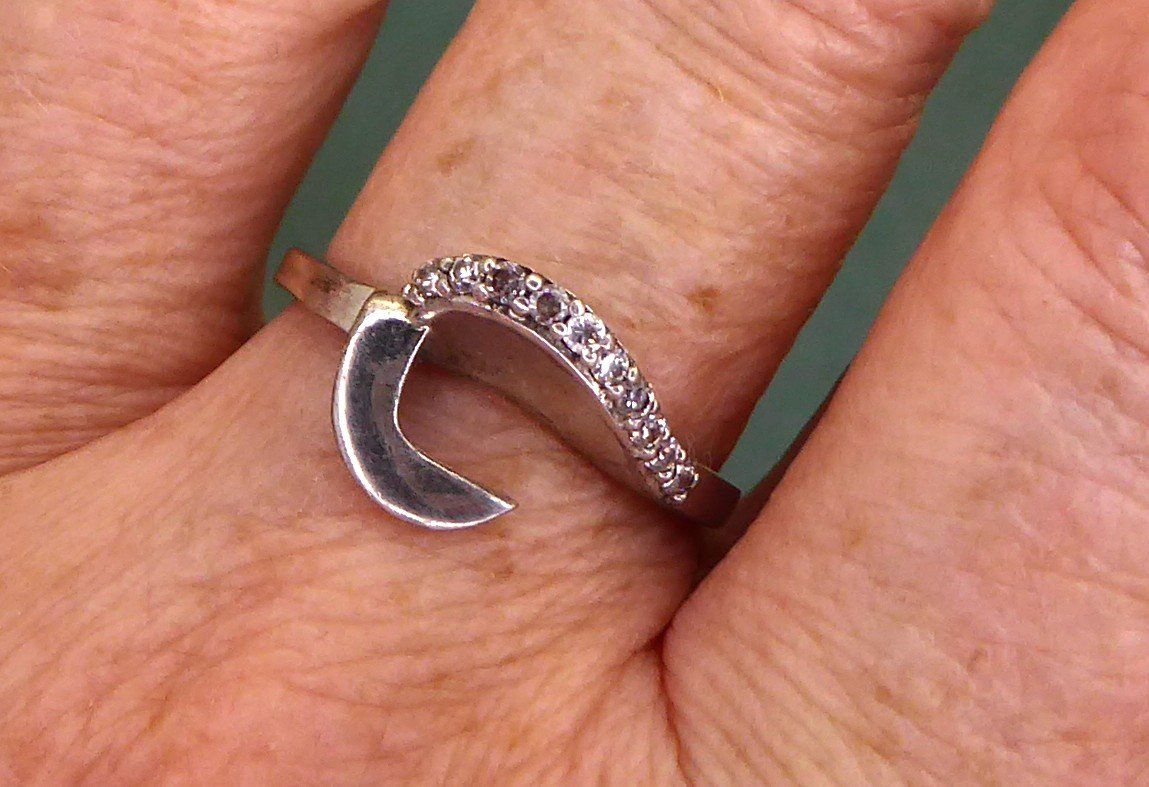 Anelli: Ring 925 Silber mit synthetischen Steinchen – Usato da Muri AG venduto da silvermouse007