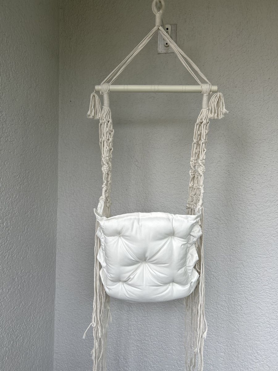 Poltrone pensili da giardino: Hängesessel Kleinkind Makramee weiss – Nuovo (secondo la descrizione) da Solothurn venduto da frannnnca 3
