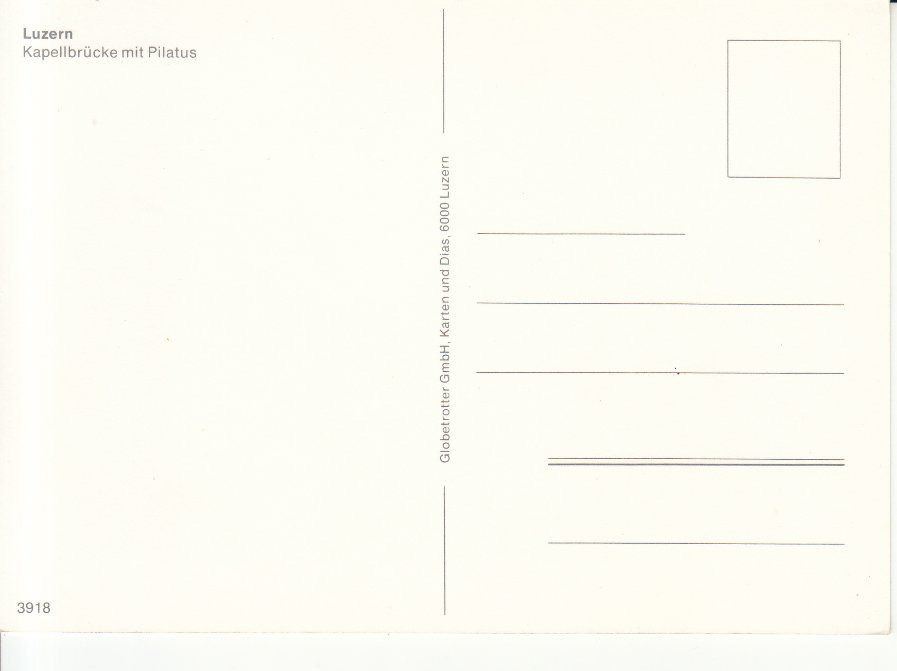 Cartoline postali: Luzern Kapellbrücke ca. 1980 – Usato da Bürglen TG venduto da StampGraf 1