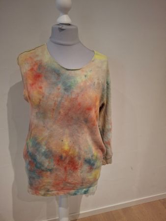 Bunter Sommer-Pulli, neuwertig, Gr. M, spezielles Design