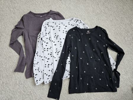 H&M Langarmshirts, Gr.134/140, 3 Stück,sehr guter Zustand!