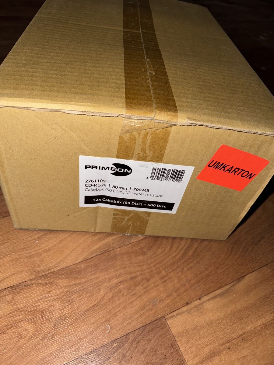 CD & DVD vergini: 600 CD-R Rohlinge Primeon 52x in Cakebox wasserresistent – Nuovo e nell'imballaggio originale da Aesch ZH venduto da superpotato