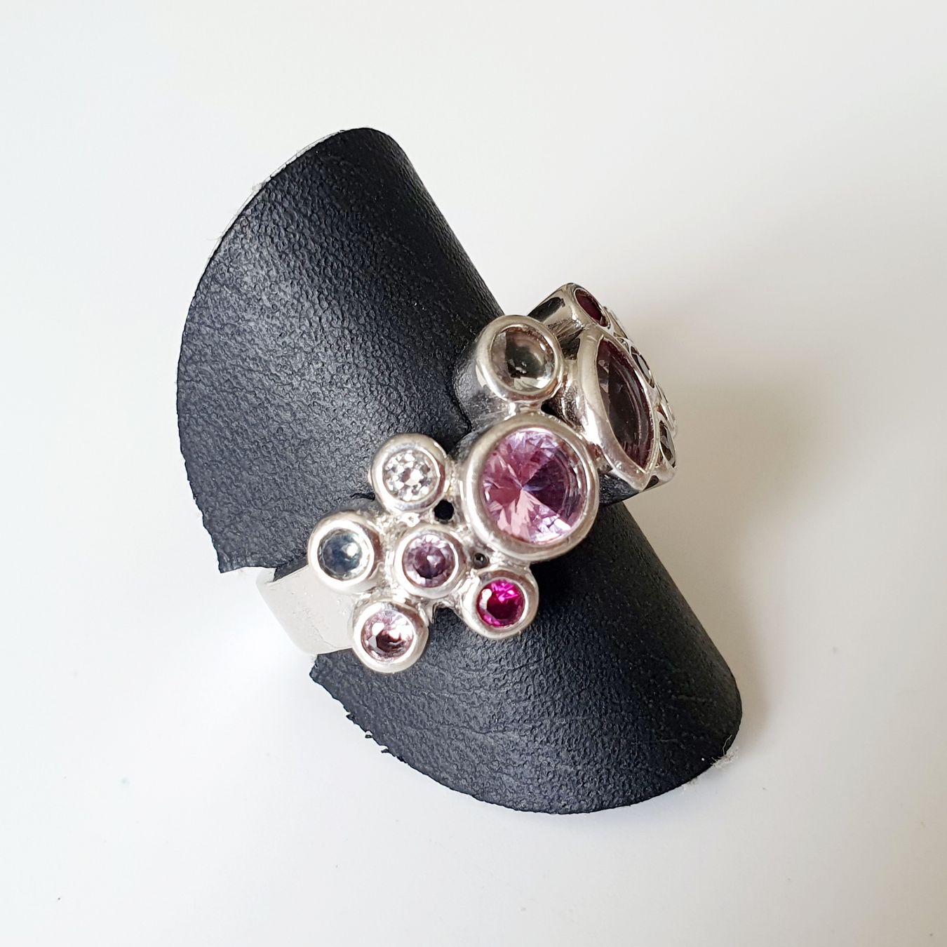Anelli: Silber Ring 925  mit bunten Steinen gr. 19,1 mm – Usato da Kreuzlingen venduto da Wunderkiste123 5