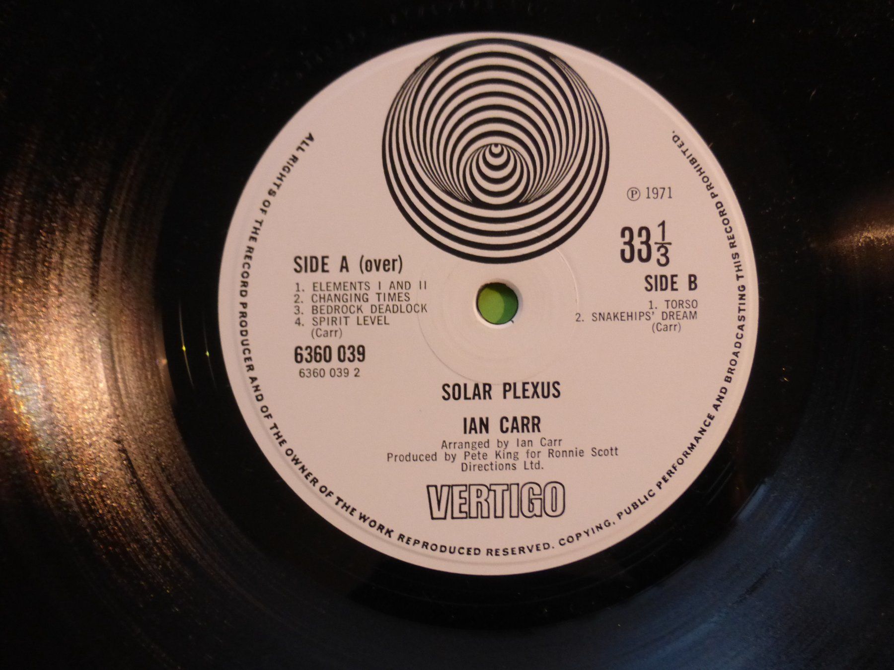 Dischi in vinile: Ian Carr With Nucleus – Solar Plexus – Usato da Zürich venduto da Swiss57 4