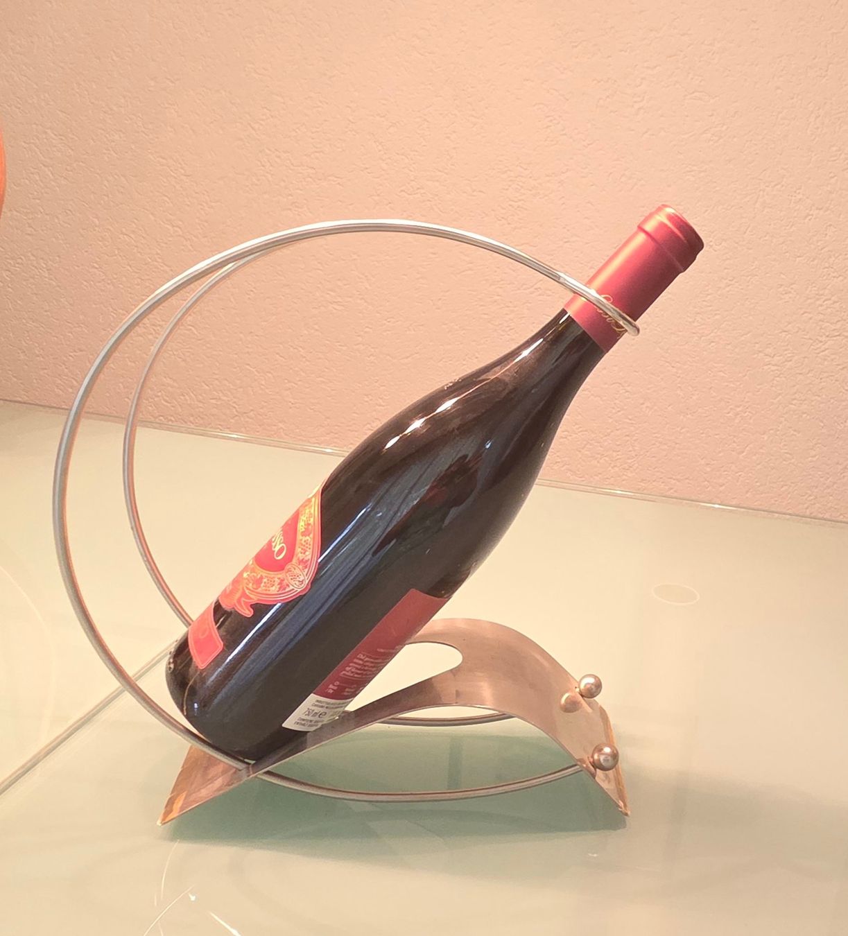 Portabottiglie: Moderner Flaschenhalter, Weinregal aus Chrom – Nuovo (secondo la descrizione) da Oensingen venduto da Urs0127 3