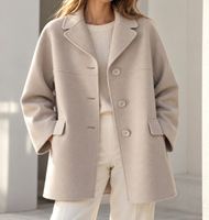 Puderfarbige MaxMara Long Jacket