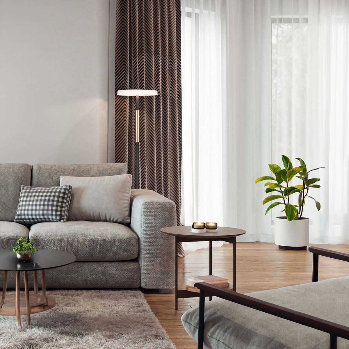 Lampade: LED Stehleuchte, Dimmer, 160 cm Höhe – Nuovo (secondo la descrizione) da Kreuzlingen venduto da Smart-Light 2