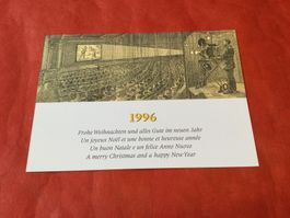 Offizielle Glückwunschkarte der PTT Nr. 31 1996 mit 882 884