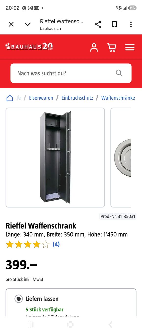 Coffre-fort: Waffenschrank Tresor – D'occasion à zofingen par Pyramos 3