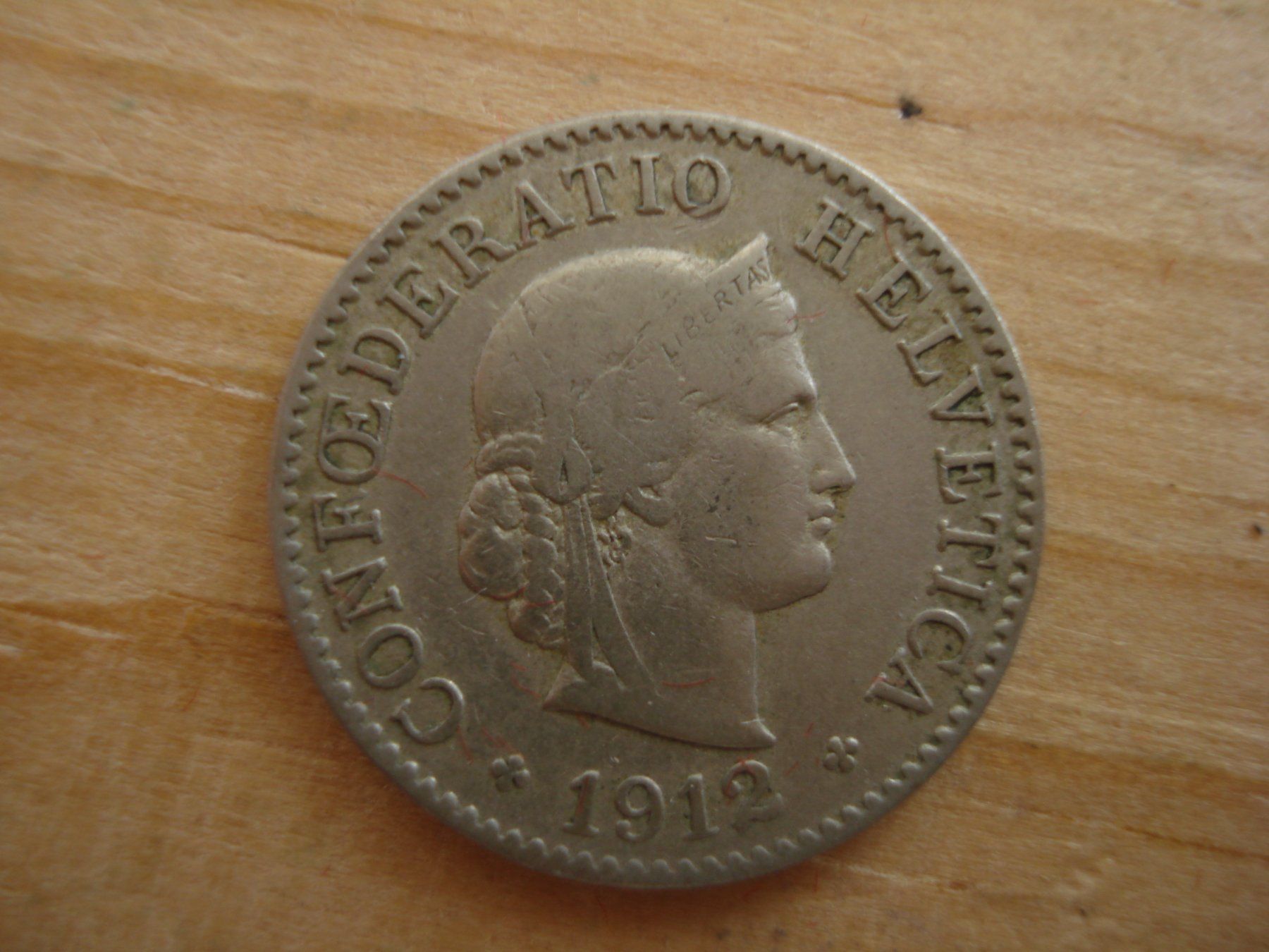 Tutti le monete: (S1) 5 Rappen 1912 – Usato da Erlach venduto da Net-Coins