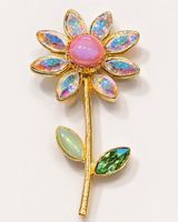 CHRISTIAN LACROIX–Broche fleur vintage–Made in France-90