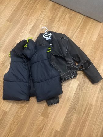 Zara Jacke und Weste Set schwarz gebraucht guter Zustand