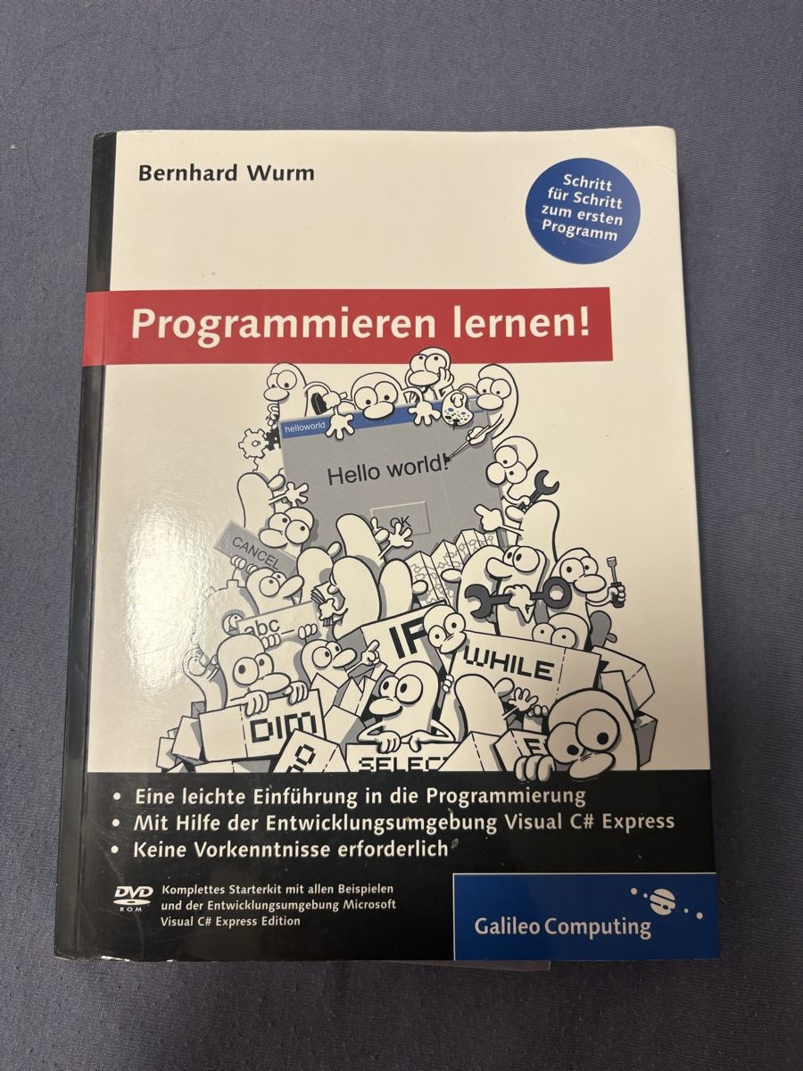 Libri: Buch "Programmieren lernen" Bernhard Wurm mit DVD neu – Usato da Jona venduto da xweeknd