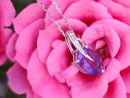 Amethyst Anhänger Weissgold 750 Gold