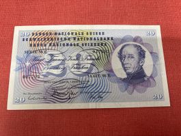Seltene 20-Franken-Note von 1974, Serie 98E – Sammlerstück!