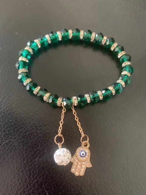 Bracciali & Braccialetti: Elegantes, grünes Armband / Glücksbringer – Nuovo e nell'imballaggio originale da Beromünster venduto da msklef 6